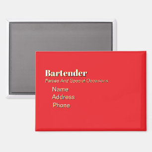 Aimant Personnaliser la publicité Promouvoir Bartender