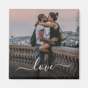 Aimant Personnaliser le Modèle photo avec le texte d'amou