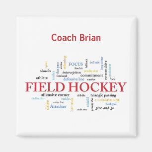 Aimant Personnaliser, Merci d'entraîneur de hockey de ter