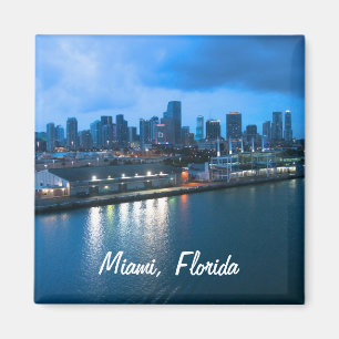 Aimant Personnaliser Port de Miami photo