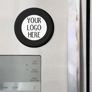 Aimant Personnalisez votre logo d'entreprise noir et blan