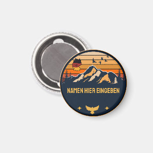 Aimant Personnalisierter Ortsname Deutschland Runddesign