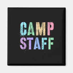 Aimant Personnel du camp Rétro Conseiller d'équipe du ter