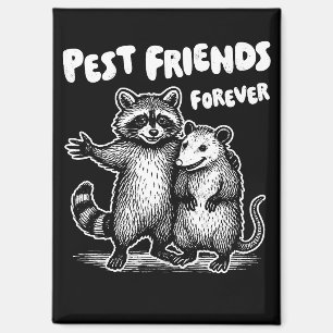 Aimant Pest Friends Forever Blanc Imprimer