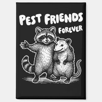 Aimant Pest Friends Forever Blanc Imprimer