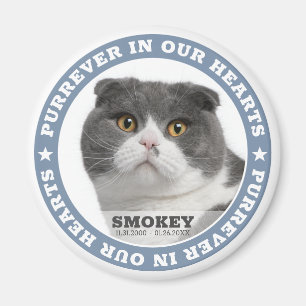 Aimant Pet Memorial Purrever dans nos coeurs Photo Keepsa
