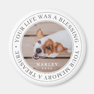 Aimant Pet Memorial Your Life a Blessing Modern Photo