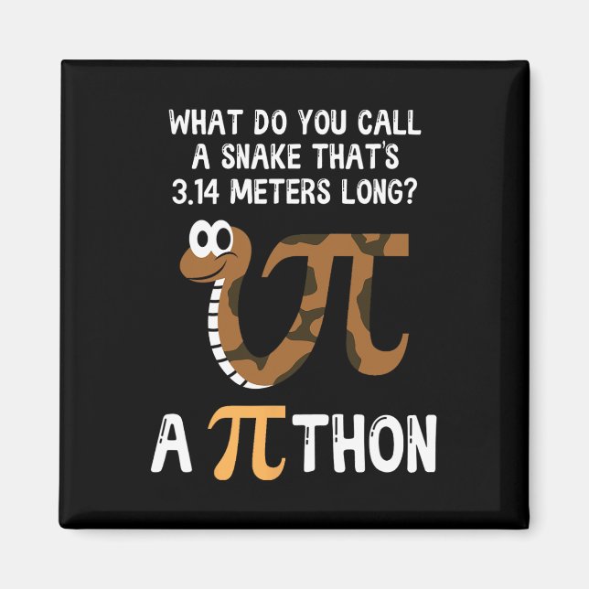 Aimant Pet Snake Math Pi Day Python (Devant)