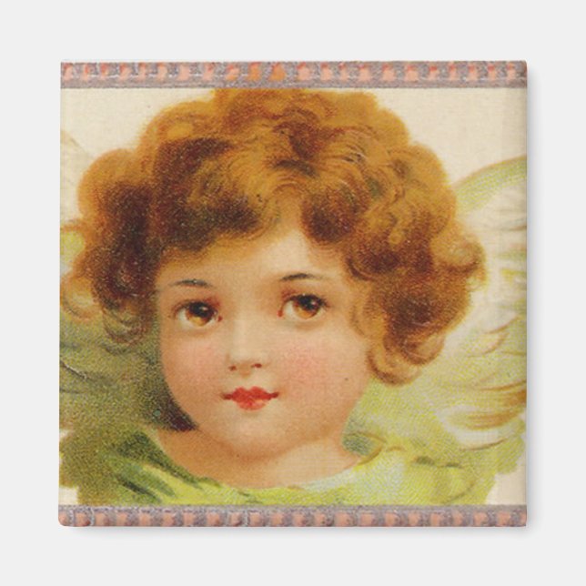 Aimant Petit ange à tête rouge (Devant)