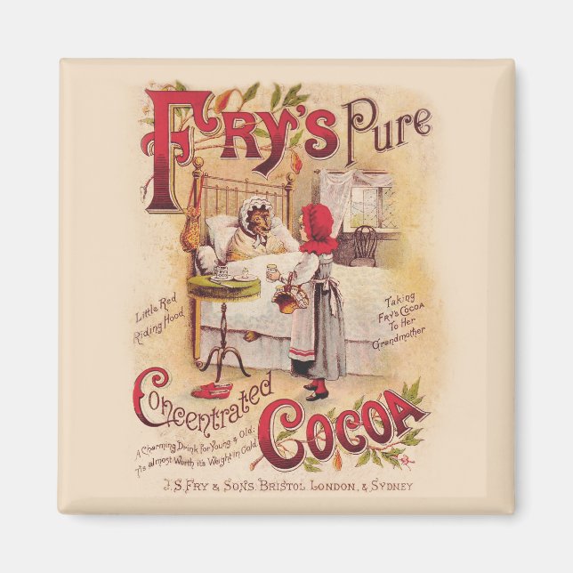 Aimant Petit cacao à chapeau rouge (Devant)