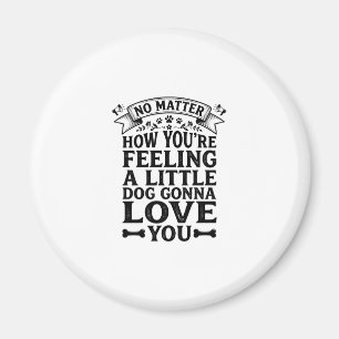 Aimant Petit Chien Amour Vous Conception de Typographie V