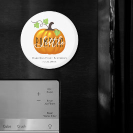 Aimant Petit Citrouille Automne Première fête d'anniversa