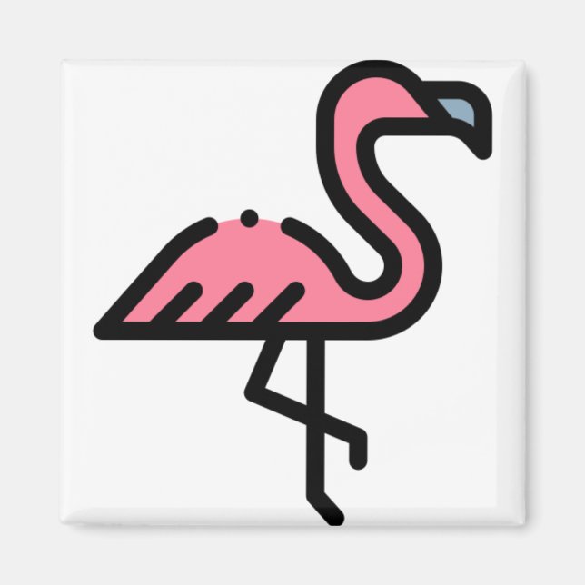 Aimant Petit Flamant rose (Devant)