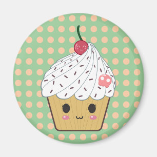 Aimant Petit gâteau de Kawaii en pois
