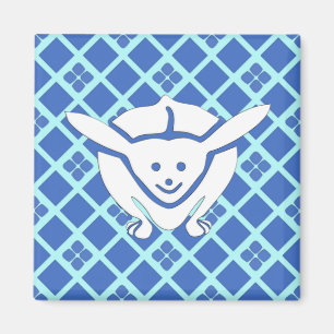 Aimant Petit lapin japonais, bleu