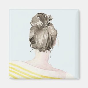 Aimant Petit pain Brown de noeud de dessus de cheveux