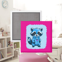 Petit Raccoon dans l'aimant bleu