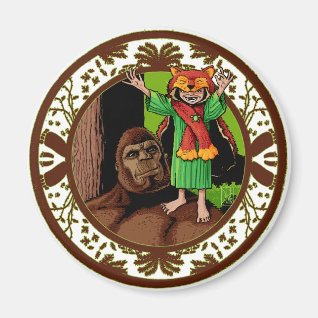 Aimant Petit Rouge Puissant Nizz Bigfoot Papa (Devant)