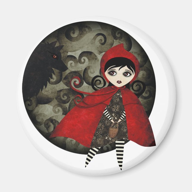 Aimant Petite capuccine rouge (Devant)