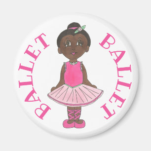 Aimant Petite danseuse de ballet Ballerina Rose rose Tutu