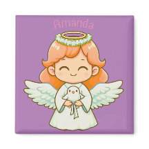 Petite fille ange et oiseau