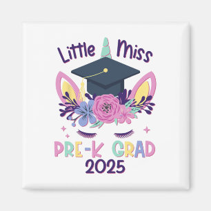 Aimant Petite Mlle Pré-k Grad Préscolaire Prek Graduation