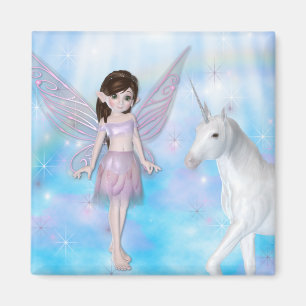 Aimant Petite poitrine avec design Unicorne