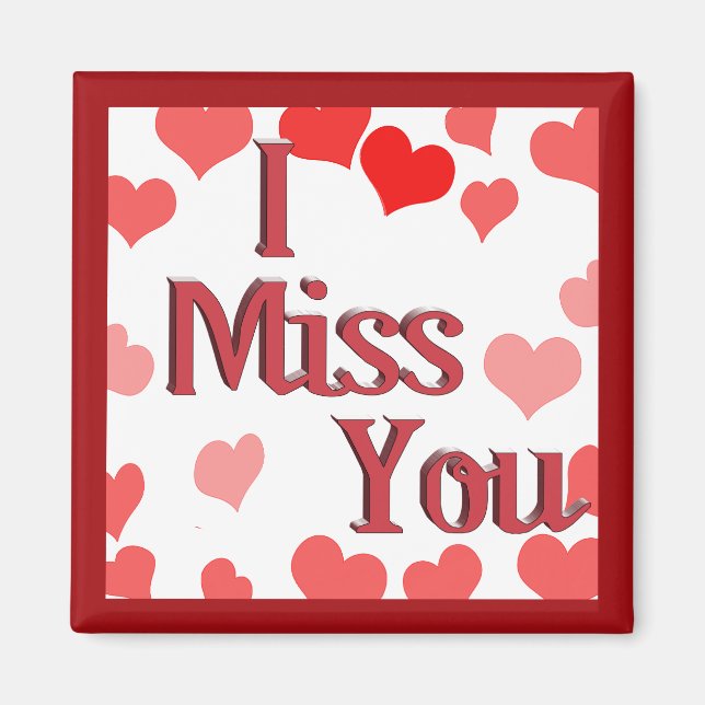 Aimant Petits Coeurs - Vous Me Manquez (Devant)