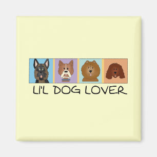 Aimant Petits T-shirts et cadeaux d'amoureux des chiens