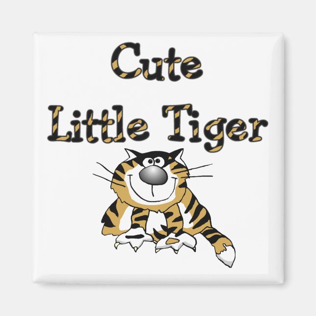 Aimant Petits T-shirts et cadeaux mignons de tigre (Devant)