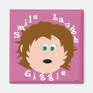 Aimant Petits visages Rire rire Giggle
