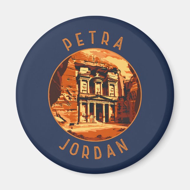 Aimant Petra Jordan cercle retro désorganisé (Devant)