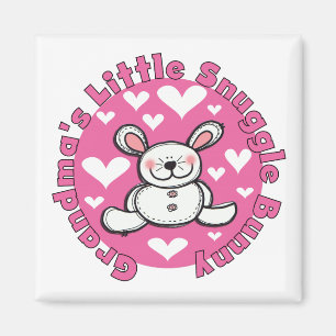 Aimant Peu de lapin du câlin de la grand-maman
