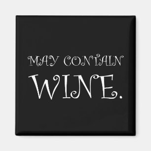 Aimant Peut contenir le blanc drôle de vin
