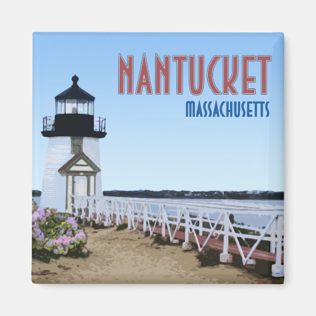 Aimant Phare de Brant Point Nantucket Massachusetts (Devant)