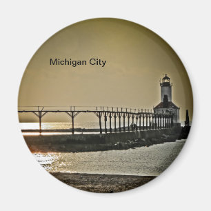 Aimant Phare de l'Indiana de ville du Michigan