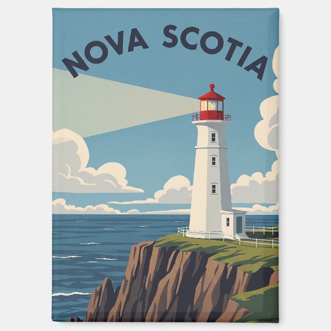 Aimant Phare de Nouvelle-Écosse Canada (Recto)