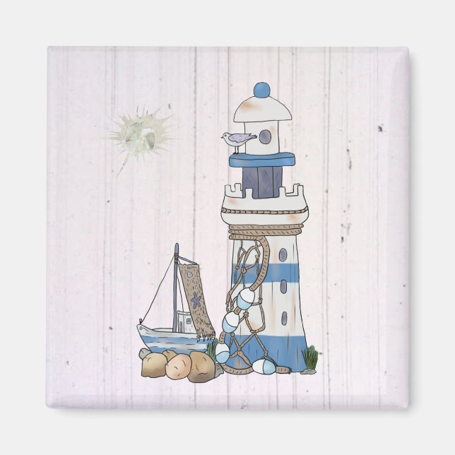 Aimant Phare de Vintage (Devant)