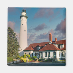 Aimant Phare de Wind Point sur le lac Michigan