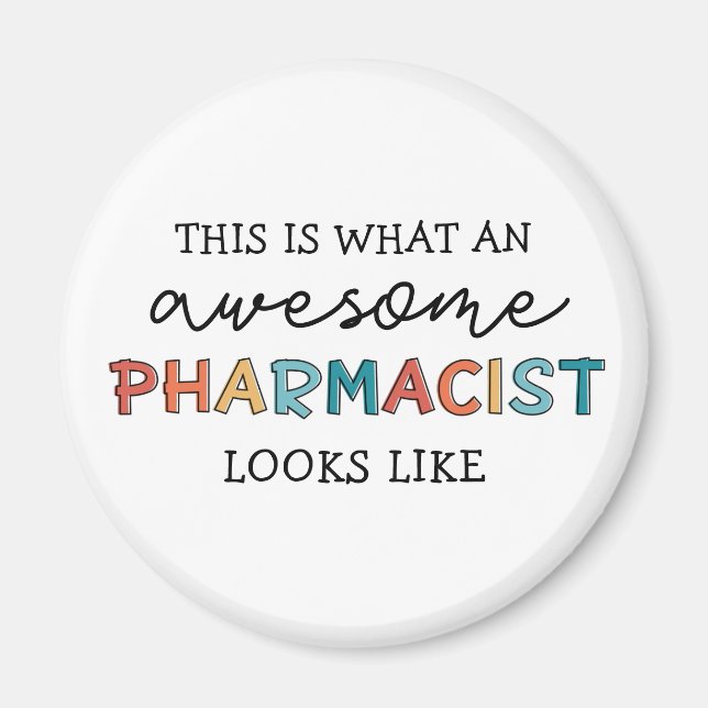 Aimant Pharmacien Drôle Drôle Awesome Cadeaux Pharmaciens (Devant)
