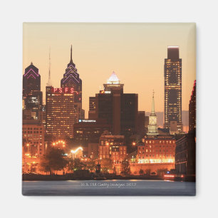 Aimant Philadelphie du centre, Pennsylvanie au coucher du