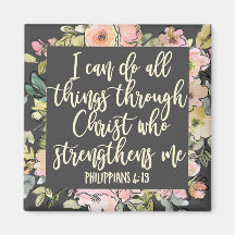 Philippiens 4:13 Bible Verse Joli Pastel Floral