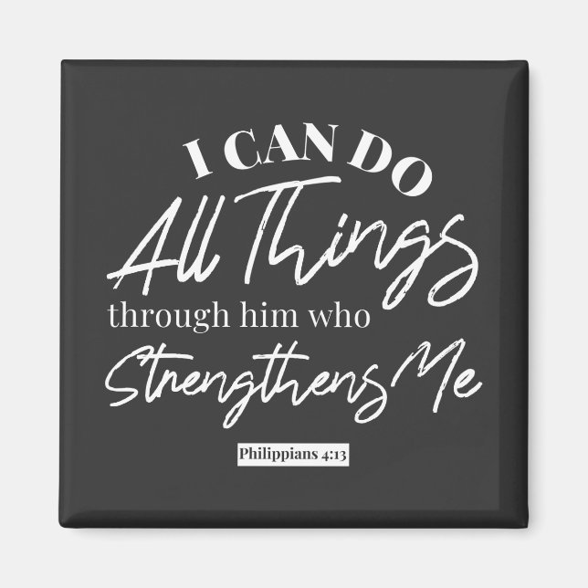 Aimant Philippiens 4:13 citations noir ver (Devant)
