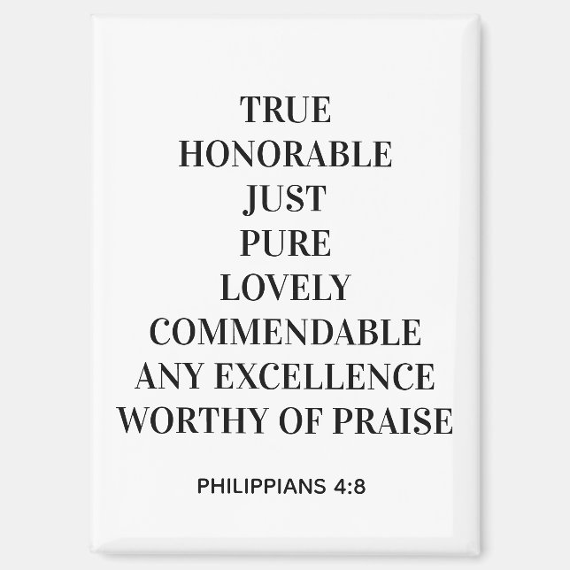 Aimant Philippiens 4:8 (Recto)