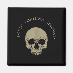 Aimant Philosophie stoïque Fortis Fortuna Adiuvat Crâne S
