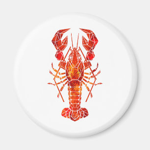 Aimant Phomard polygonal rouge