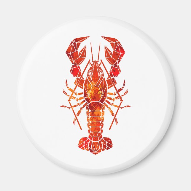 Aimant Phomard polygonal rouge (Devant)