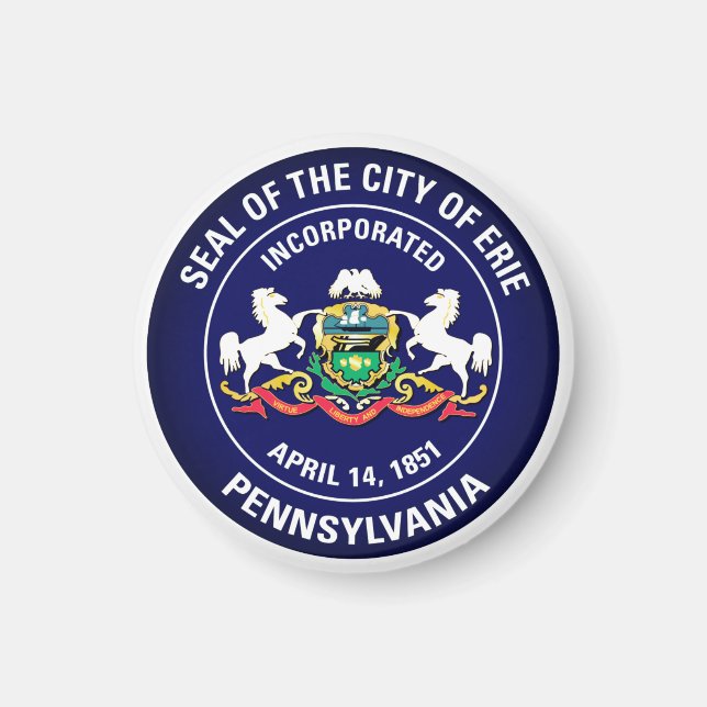 Aimant Phoque de la ville d'Erie, Pennsylvanie (Devant)