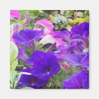 Aimant photo à fleurs violettes