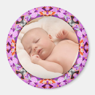 Aimant Photo Cadeau rose Bébé Fille Grand-Parent